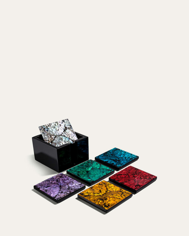 Mother of Pearl Coasters Set